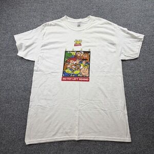 Disney Pixar Toy Story 1995 "No Toy Left Behind" Tee White L NWOT